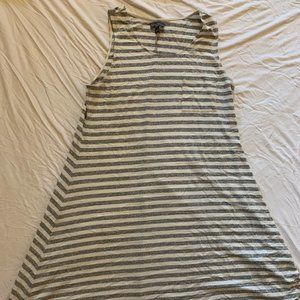Market & Spruce Grey + White Striped Swing Dress
